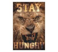 for Adults 1000 PCS Puzzle Stay Hungry Lion Hustle Teenagers Puzzles Hands-on Game Pattern Assembly Unique Gifts for Birthday And Christmas 1000 PCS