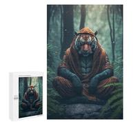 for Adults 1000 PCS Puzzle Tiger Meditation Forest Jigsaw Puzzles for Adults But Fun And Humorous for Birthday, Chrismas for Is Ideal As A Gift 1000 PCS