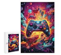 for Adults 1000 PCS Puzzle Vibrant Gaming Controller Artwork -63 Adult Puzzles Hands-on Game Improve Memory Unique Gifts for Birthday And Christmas 1000 PCS