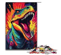for Adults 1000 Piece Angry Dinosaur Jigsaw Puzzles for Adults Wood Puzzle Difficult And Challenge 1000 PCS(38x26cm)
