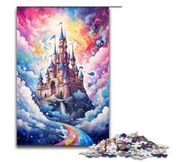 for Adults 1000 Piece Castle Is Surrounded by SplattersLots of Coloured Jigsaw Puzzles for Adults Wood Puzzle Difficult And Challenge 75x50cm