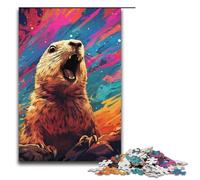 for Adults 1000 Piece Colored Groundhog Jigsaw Puzzles for Adults Wood Puzzle Difficult And Challenge 1000 PCS(38x26cm)