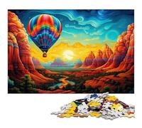 for Adults 1000 Piece Colorful Hot Air Balloons Flying in The Sky Jigsaw Puzzle for AdultsPaper Jigsaw Fun Puzzles Games 1000pcs(38x26cm)