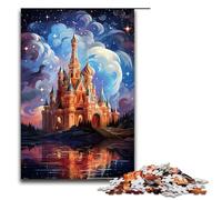 for Adults 1000 Piece Colorful Psychedelic Night at Fantasy Castle Jigsaw Puzzles for Adults Wood Puzzle Difficult And Challenge 1000 PCS(75x50cm)