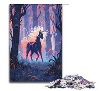 for Adults 1000 Piece Forest Unicorn Jigsaw Puzzles for Adults Wood Puzzle Difficult And Challenge 1000 PCS(38x26cm)