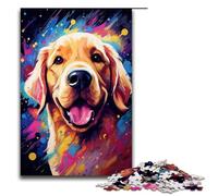 for Adults 1000 Piece Golden Retriever Baby Is Surrounded by SplattersLots Jigsaw Puzzles for Adults Wood Puzzle Difficult And Challenge 75x50cm