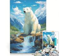 for Adults 1000 Piece Jigsaw Puzzle A Bear in The Mountains, Fun Games, Challenging To Complete, Improving Love between Couples 50x75cm