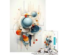 for Adults 1000 Piece Jigsaw Puzzle Abstract Art Expressionism Quiet Time Brain Exercise Firm Stable Connected Parts Unique Birthday Surprise (Size 38x52cm)