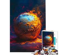for Adults 1000 Piece Jigsaw Puzzle Abstract Baseball Wall Art Quiet Time Brain Exercise Firm Stable Connected Parts Unique Birthday Surprise (Size 50x75cm)