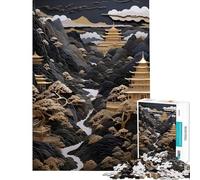 for Adults 1000 Piece Jigsaw Puzzle Abstract Bonsai Tree Quiet Time Brain Exercise Firm Stable Connected Parts Unique Birthday Surprise (Size 50x75cm)