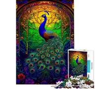 for Adults 1000 Piece Jigsaw Puzzle Abstract Peacock Kintsugi Quiet Time Brain Exercise Firm Stable Connected Parts Unique Birthday Surprise (Size 38x26cm)