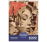 for Adults 1000 Piece Jigsaw Puzzle Abstract Woman Collage Art Print-1 Adult Jigsaw Puzzle Relax Games Staycation Kill Time Fun Activities at Home 70x50cm/1000pcs