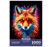 for Adults 1000 Piece Jigsaw Puzzle Amazing Fox Art Jigsaw for Adults Relax Games Hand Speed Race Fun Activities at Home 38x26cm/1000pcs