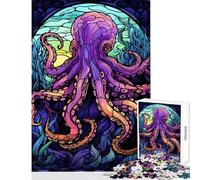 for Adults 1000 Piece Jigsaw Puzzle Amazing Octopus Abstract Hands-on Game Stress Reliever Home Decoration Toys Improving Love between Couples (50x75cm)