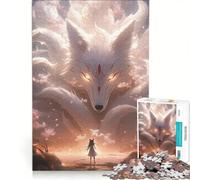 for Adults 1000 Piece Jigsaw Puzzle Anime Girl Nine-Tailed Fox, Educational Games, Hand Speed Race, Deal As Gifts for The Whole Family 50x75cm