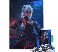 for Adults 1000 Piece Jigsaw Puzzle Anime Swordswoman Fun at Home Activities, Presents for Women Fun Games for And from 14 Years And over (38x52cm)