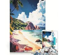 for Adults 1000 Piece Jigsaw Puzzle Anse Seychelles Art Poster, Educational Toy, Decompressing Intellectual, for Is Ideal As A Gift 38x26cm