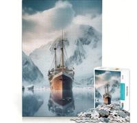 for Adults 1000 Piece Jigsaw Puzzle Antartica And Ship Ice, Educational Toy, Decompressing Intellectual, for Is Ideal As A Gift 50x75cm