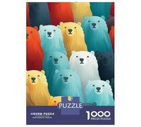 for Adults 1000 Piece Jigsaw Puzzle Arctic Polar Bears Adult Puzzles Toy Wall Decor Staycation Kill Time Unique Birthday And Xmas Gifts 52x38cm/1000pcs