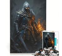 for Adults 1000 Piece Jigsaw Puzzle Armored Knight with Sword And Shield, Fun Games, Challenging To Complete, Improving Love between Couples 38x26cm