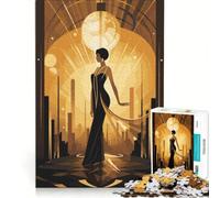 for Adults 1000 Piece Jigsaw Puzzle Art Deco, Fun Games, Challenging To Complete, Improving Love between Couples 38x26cm