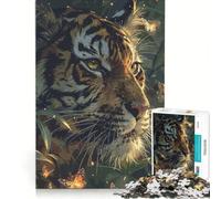 for Adults 1000 Piece Jigsaw Puzzle Asian Tiger, Educational Toy, Decompressing Intellectual, for Is Ideal As A Gift 38x26cm