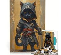 for Adults 1000 Piece Jigsaw Puzzle Assassins Chibi Cat, Anti-Stress Toys, Difficult Hard, Wishlist with Santa Claus 38x52cm