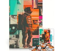 for Adults 1000 Piece Jigsaw Puzzle Astronaut Collage, Educational Toy, Decompressing Intellectual, for Is Ideal As A Gift 50x75cm