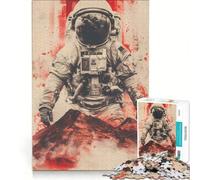 for Adults 1000 Piece Jigsaw Puzzle Astronaut on Mars, Fun Games, Challenging To Complete, Improving Love between Couples 38x26cm