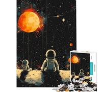 for Adults 1000 Piece Jigsaw Puzzle Astronauts on A Distant Planet Fun at Home Activities, Presents for Women Fun Games for And from 14 Years And over (50x75cm)