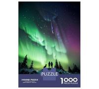 for Adults 1000 Piece Jigsaw Puzzle Aurora Connection Night Adult Puzzles Anti-Stress Toys Precision Cutting Fun Activities at Home 52x38cm/1000pcs