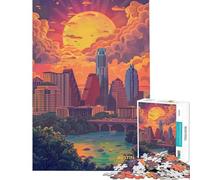 for Adults 1000 Piece Jigsaw Puzzle Austin Texas United States Difficult And Challenge A Work of Art Educational Games Suitable for People Aged 14 And Above (38x52cm)