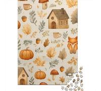 for Adults 1000 Piece Jigsaw Puzzle Autumn Fall Leaves Pattern Adult Puzzles DIY Toys Presents for Women Unique Birthday And Xmas Gifts 52x38cm/1000pcs