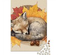 for Adults 1000 Piece Jigsaw Puzzle Autumn Fox Illustration-1 Adult Jigsaw Puzzle Brain Teaser Game For Family Fun Christmas Birthday Gifts 52x38cm/1000pcs