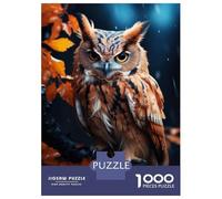 for Adults 1000 Piece Jigsaw Puzzle Autumn Owl Photography Print Puzzles for Adults Toy Wall Decor Pattern Assembly Unique Birthday And Xmas Gifts 52x38cm/1000pcs