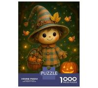 for Adults 1000 Piece Jigsaw Puzzle Autumn Witch Doll Pumpkins Jigsaw for Adults Family Game Improve Memory Christmas Birthday Gifts 70x50cm/1000pcs