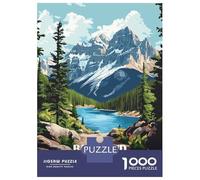 for Adults 1000 Piece Jigsaw Puzzle Banff And Jasper Trail Canada Jigsaw for Adults Hands-on Game Wall Decoration Fun at Home Activities, 70x50cm/1000pcs
