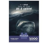 for Adults 1000 Piece Jigsaw Puzzle Be A Shark Puzzle for Adults Relaxing Games Birthday Present Unique Birthday And Xmas Gifts 38x26cm/1000pcs