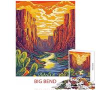 for Adults 1000 Piece Jigsaw Puzzle Big Bend National Park Fun Family Bonding Activity Ideal Festive Choice (50X75cm)