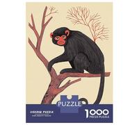 for Adults 1000 Piece Jigsaw Puzzle Black Monkey on Branch Jigsaws for Adults Anti-Stress Toys For Family Fun Fun Activities at Home 38x26cm/1000pcs