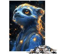 for Adults 1000 Piece Jigsaw Puzzle Blue Furry Sloth Creature with Fire Difficult And Challenge For Family Fun Relaxing Games for 14+ Puzzle Game Offered (38x26cm)