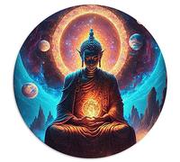 for Adults 1000 Piece Jigsaw Puzzle Buddha Round Puzzles for Adults & Children Cardboard puzzles Educational Game Challenge Toy Size: 67.5x67.5