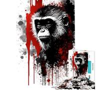 for Adults 1000 Piece Jigsaw Puzzle Capuchin Monkey Painting Difficult And Challenge A Work of Art Educational Games Suitable for People Aged 14 And Above (38x52cm)