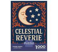 for Adults 1000 Piece Jigsaw Puzzle Celestial Reverie Moon And Stars Art Jigsaw for Adults Hands-on Game Wall Decoration Fun at Home Activities, 52x38cm/1000pcs