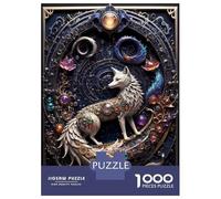 for Adults 1000 Piece Jigsaw Puzzle Celestial Steampunk Fox Jigsaw Puzzle Brain Teaser Game Hand Speed Race Fun Activities at Home 70x50cm/1000pcs