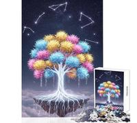 for Adults 1000 Piece Jigsaw Puzzle Celestial Tree with Constellations 1000 Piece Jigsaws Impossible Game Gifts For Birthdays Tough Challenge (50x75cm)