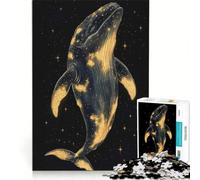 for Adults 1000 Piece Jigsaw Puzzle Celestial Whale in Starry Night, Toy Wall Decor, Pattern Assembly, Gifts for Friends And Family 38x52cm
