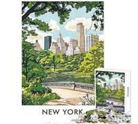 for Adults 1000 Piece Jigsaw Puzzle Central Park NYC Fun Family Bonding Activity Ideal Festive Choice (50X75cm)