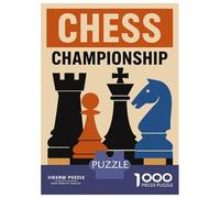 for Adults 1000 Piece Jigsaw Puzzle Chess Championship Jigsaw Brain Teaser Game Home Decoration Unique Birthday And Xmas Gifts 70x50cm/1000pcs