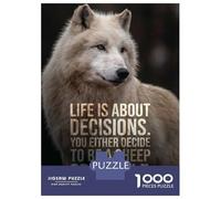 for Adults 1000 Piece Jigsaw Puzzle Choose To Be Wolf Vs Sheep Puzzle for Adults Relaxing Games Birthday Present Unique Birthday And Xmas Gifts 70x50cm/1000pcs